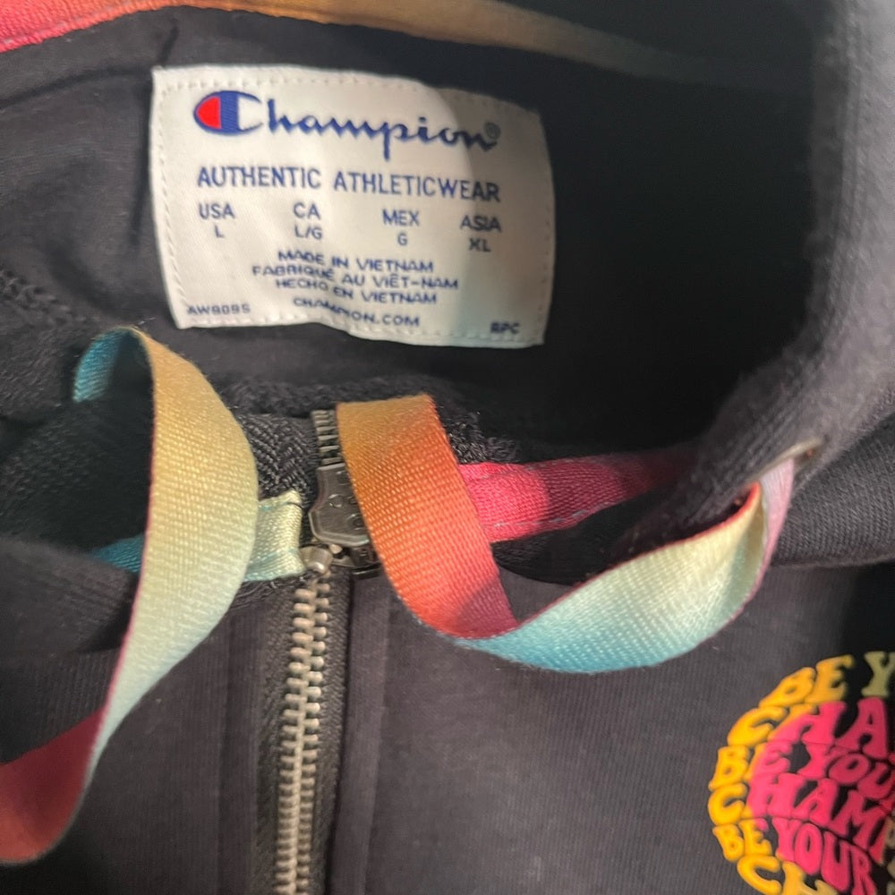 Sz large champion women’s hoodie black