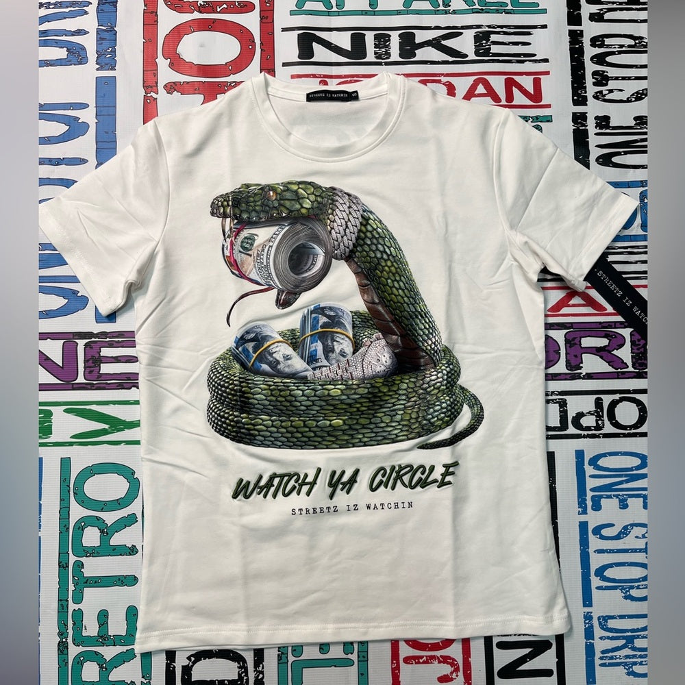 Watch your circle graphic tee Sz various