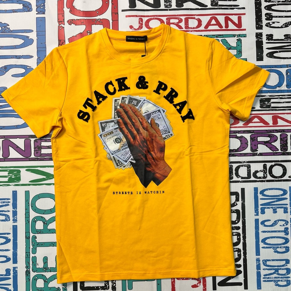 Stack & pray graphic tee sz various