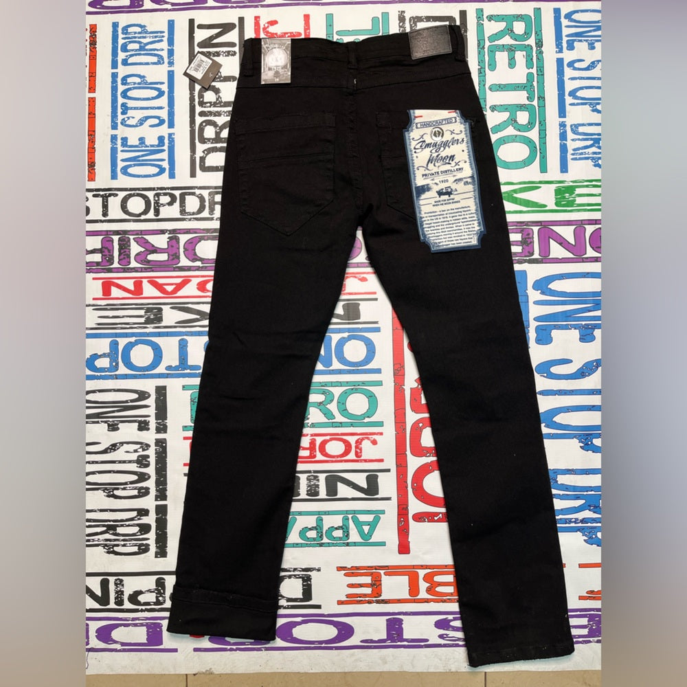 Black smugglers moon ripped denim Sz various
