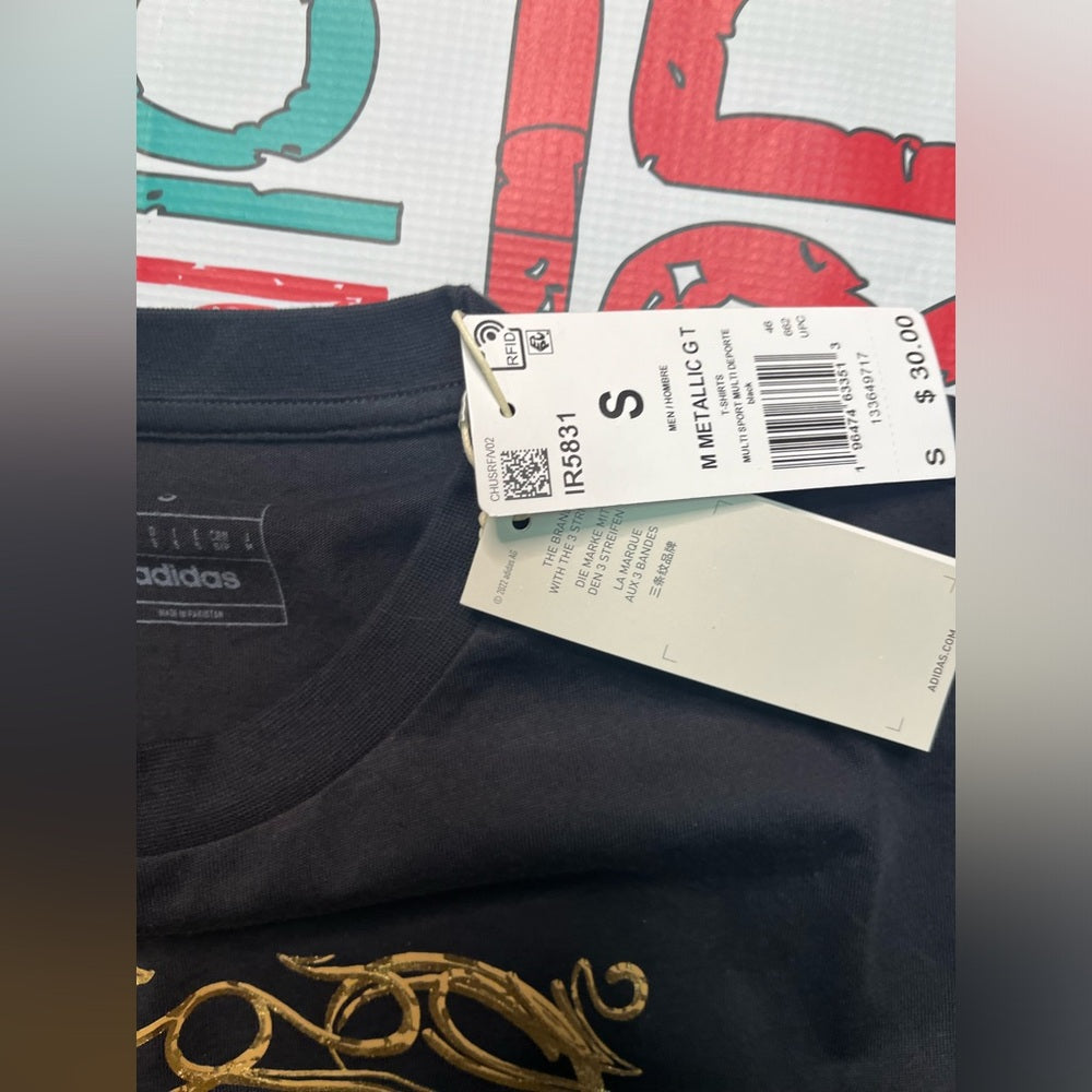 Sz various men’s adidas shirt black & gold