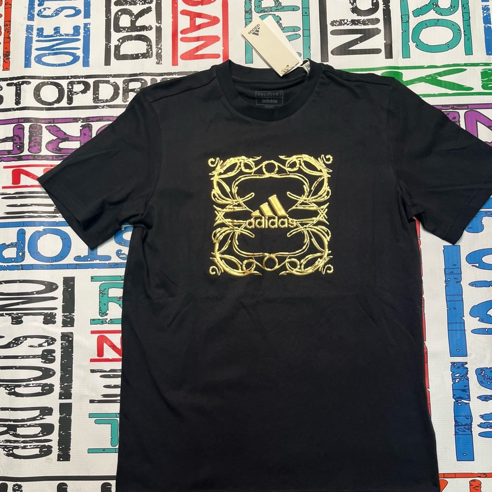 Sz various men’s adidas shirt black & gold