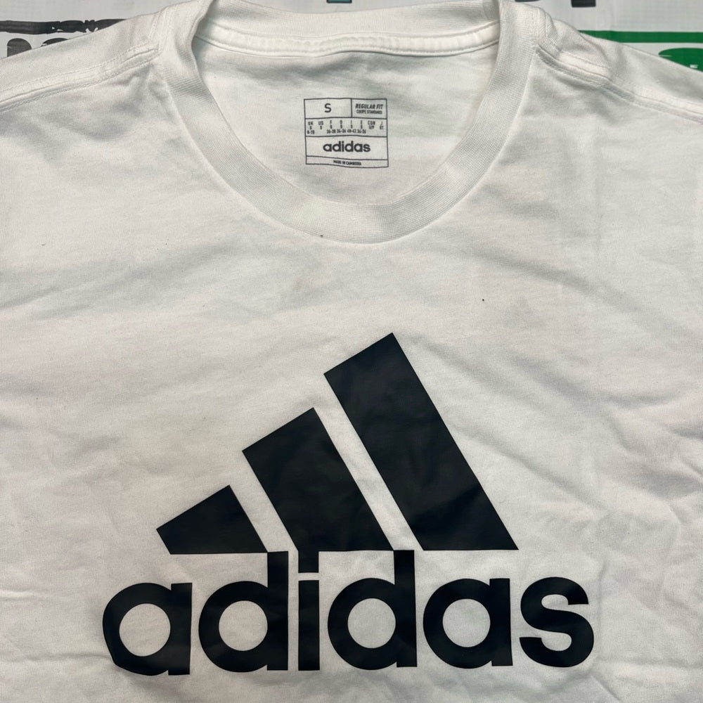 Adidas women’s tee sz small white & black