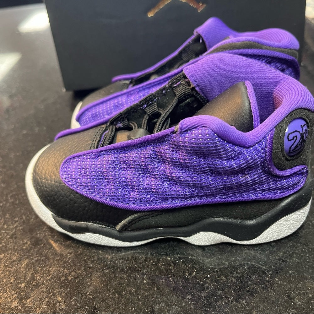 Toddler retro 13s purple n black Sz various