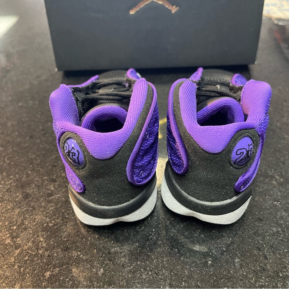 Toddler retro 13s purple n black Sz various