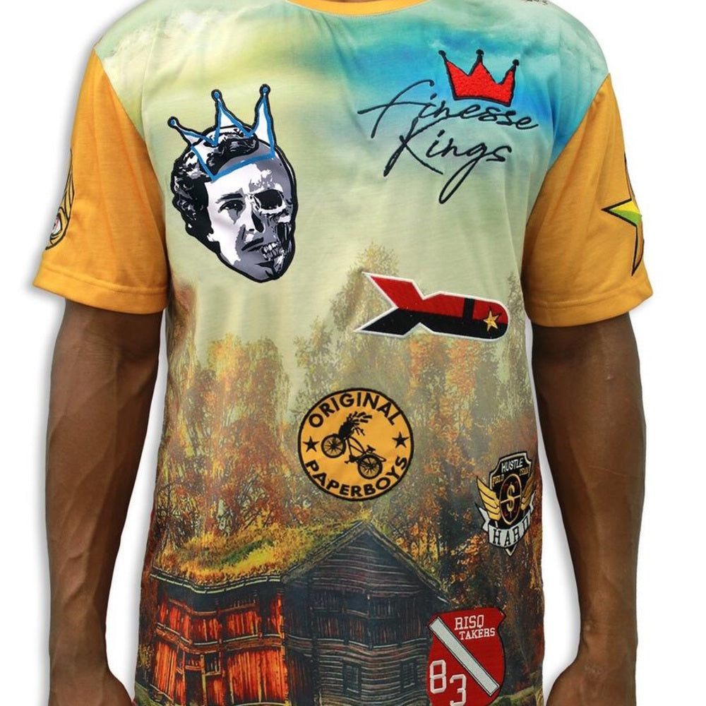 Risq Takers el patron patch Stitch Tee Sz various