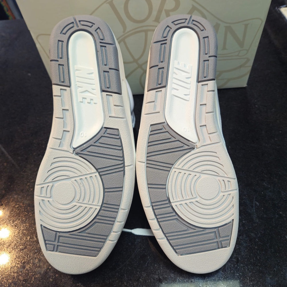 Nike Air Jordan 2 Retro Mid Mens Casual Shoes White DR8884-100 NEW Size 10