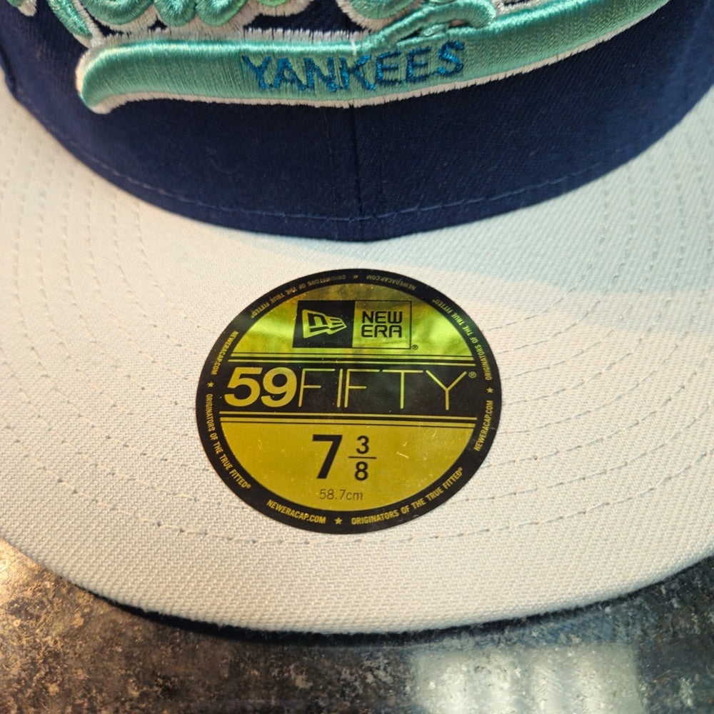 Sz 7 3/8 NY Yankees fitted cap