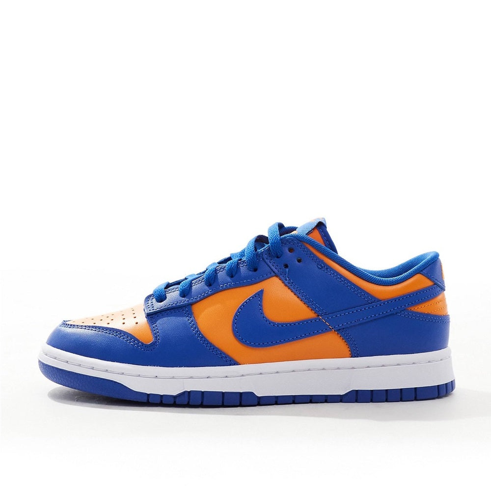 Sz 9.5 Nike Dunk Low Retro sneakers in blue and orange