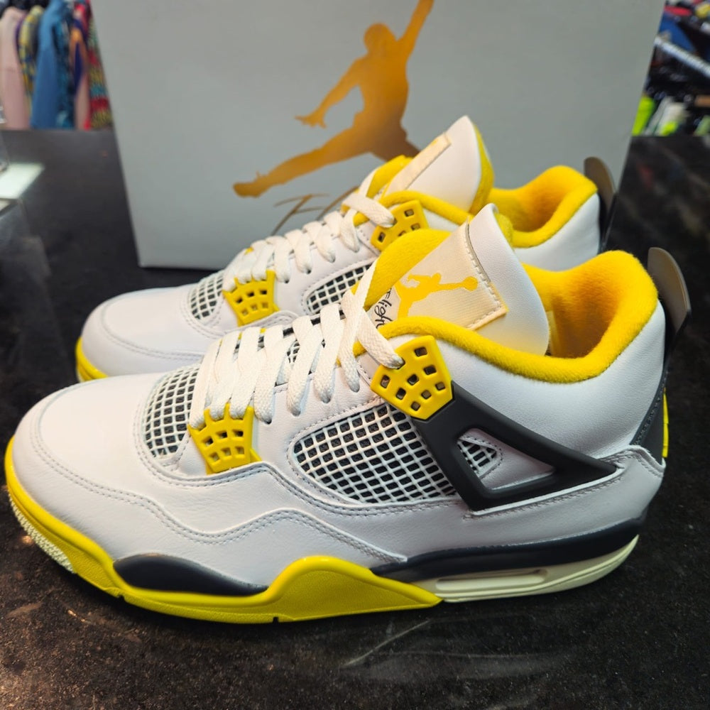 Aq9129-101 Size various - unisex Air Jordan 4 Retro Vivid Sulfur WIn-hand Ship