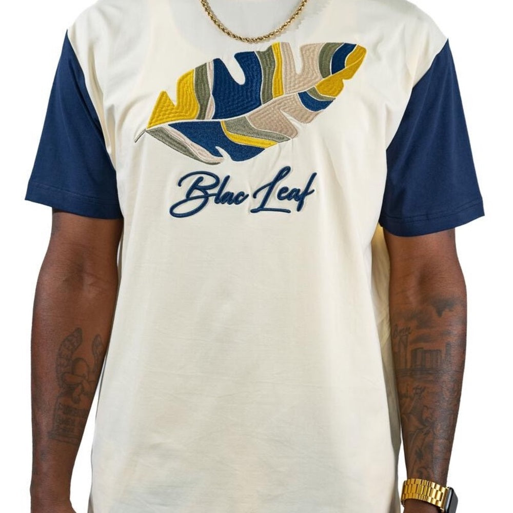 Black leaf logo tee Sz various