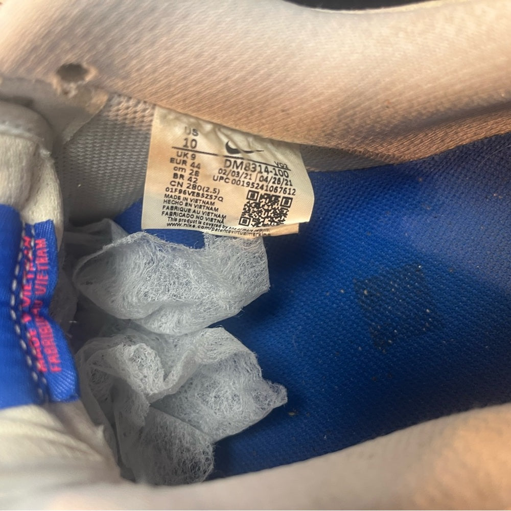 Sz 10 Nike Air Force 1 Low '07 LV8 coco milk & royal blue