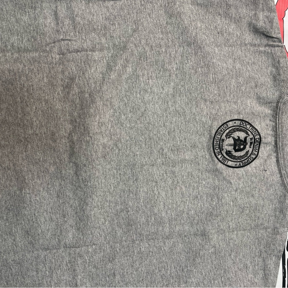 Doctrine logo tee gray Sz Various