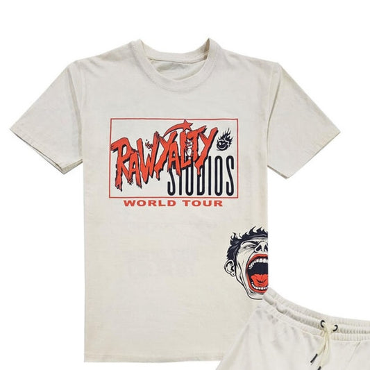 Rawyalty graphic t shirts red Sz various