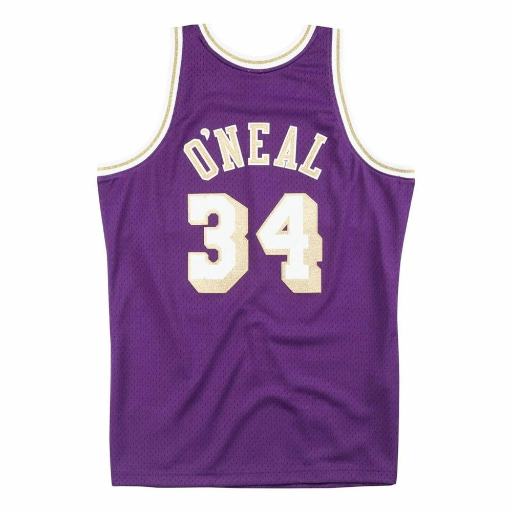 Sz 3xl Mens Mitchell & Ness NBA CNY Swingman Jersey Lakers 96 Shaquille O'Neal