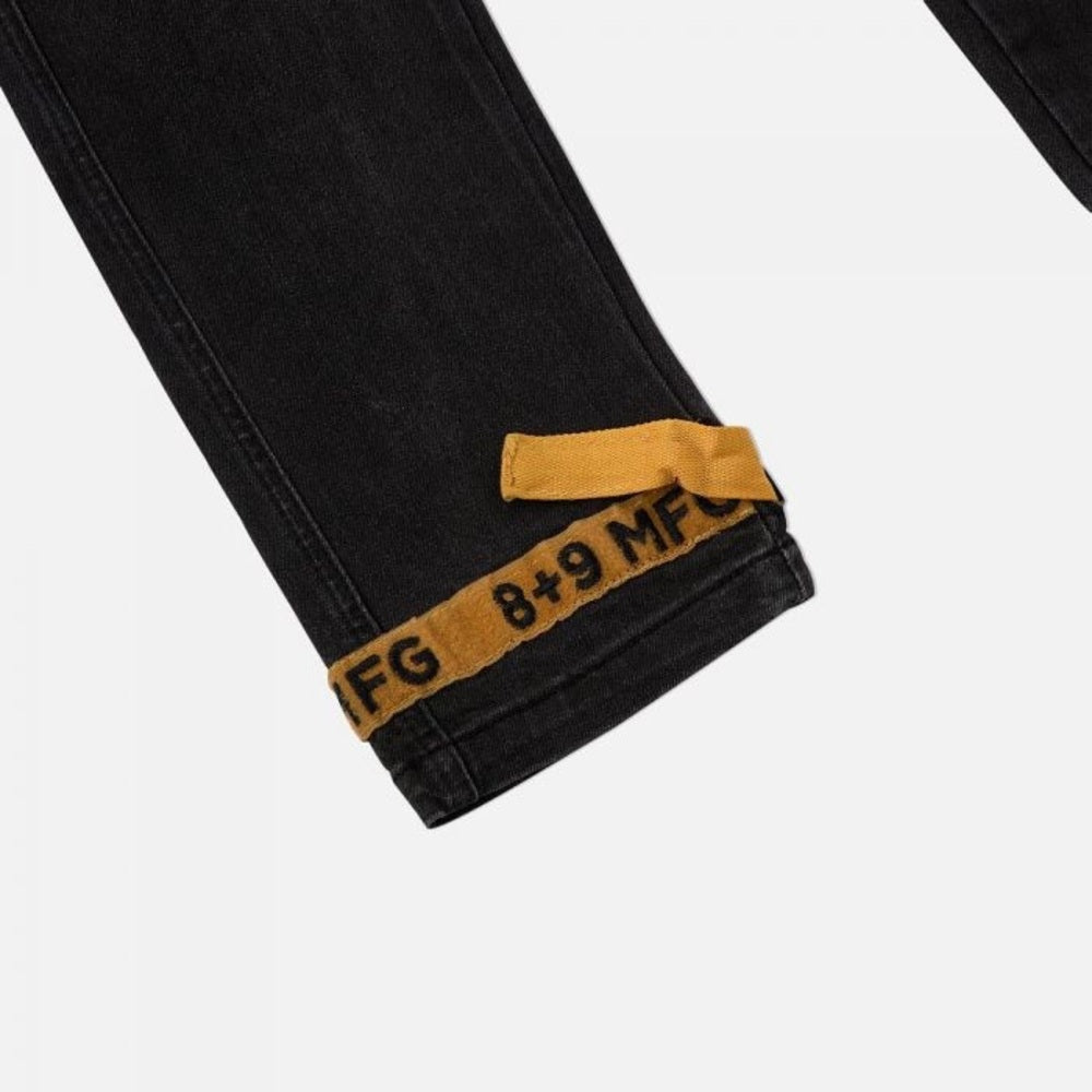 Strapped Up Slim Utility Jeans Denim Gold Straps