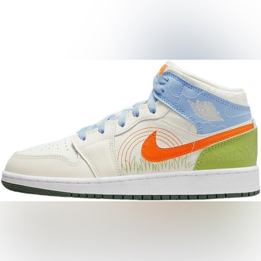 Sz 7 y air Jordan 1s muti colors