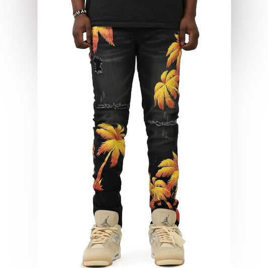 Sz various black tree denim jeans