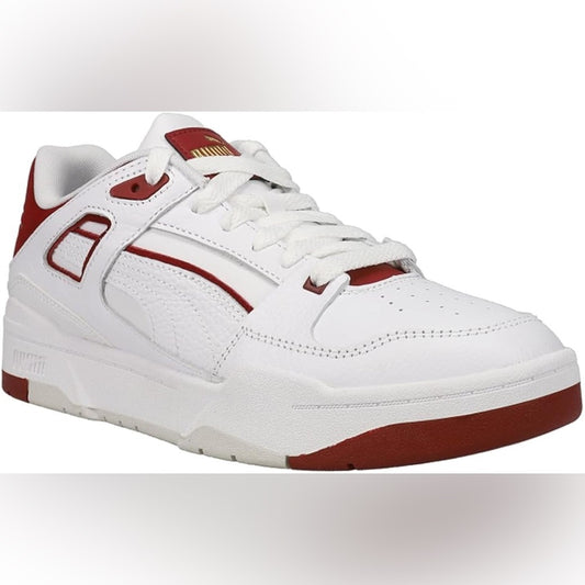 Puma lows Sz Various white & maroon