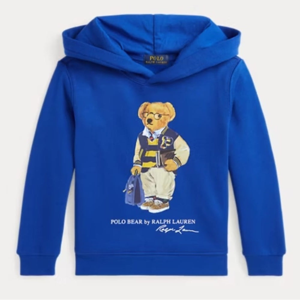 Polo Bear Fleece Hoodie blue kids Sz various