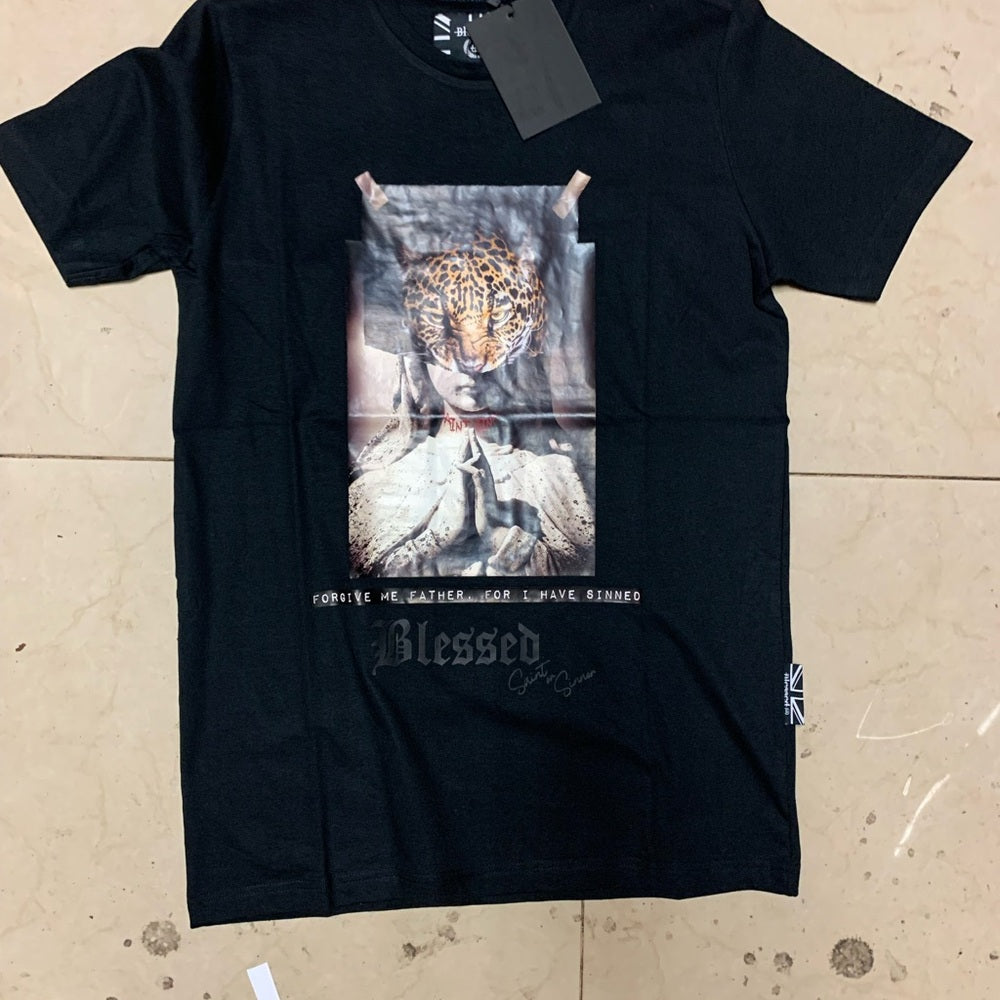 Blessed graphic tee Sz medium black