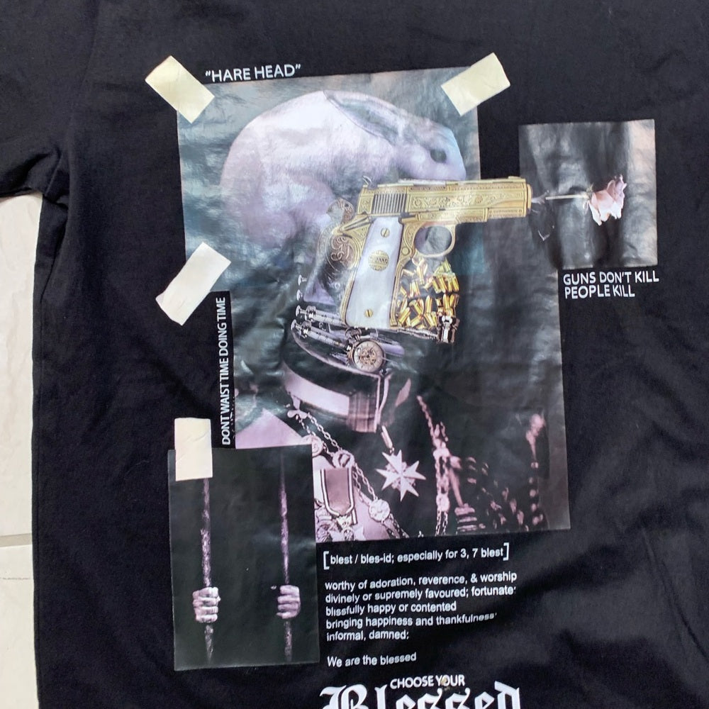 Blessed graphic tee Sz medium black