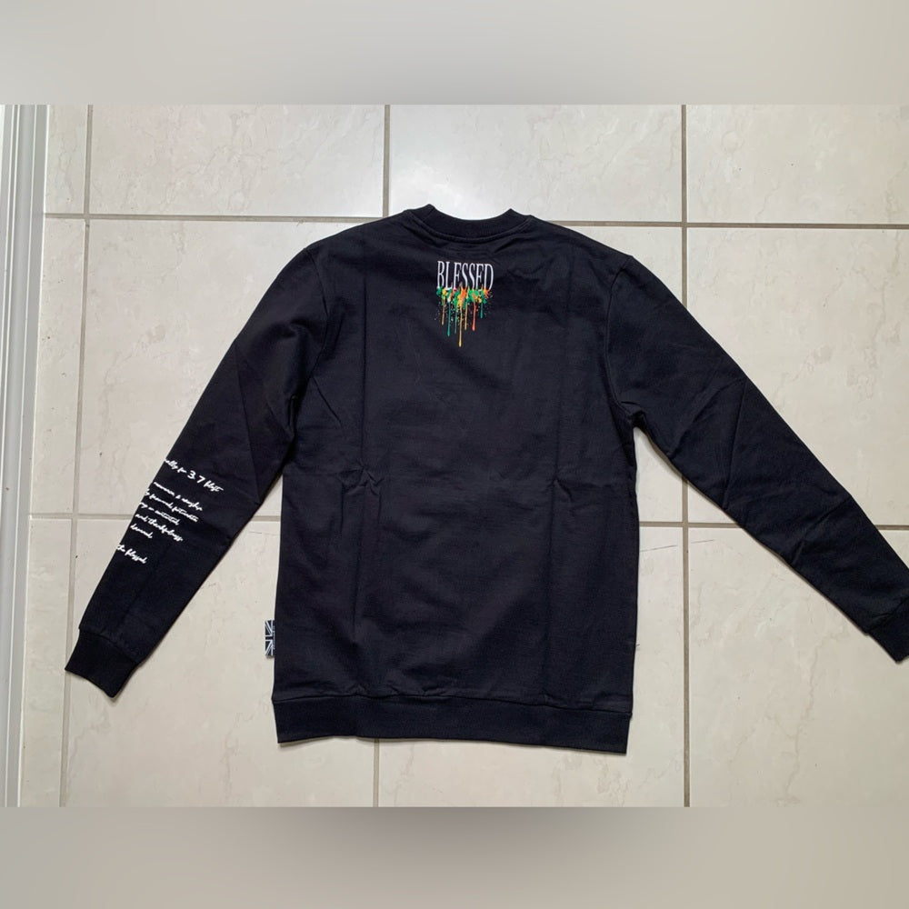 Blessed long sleeve graphic paint tee