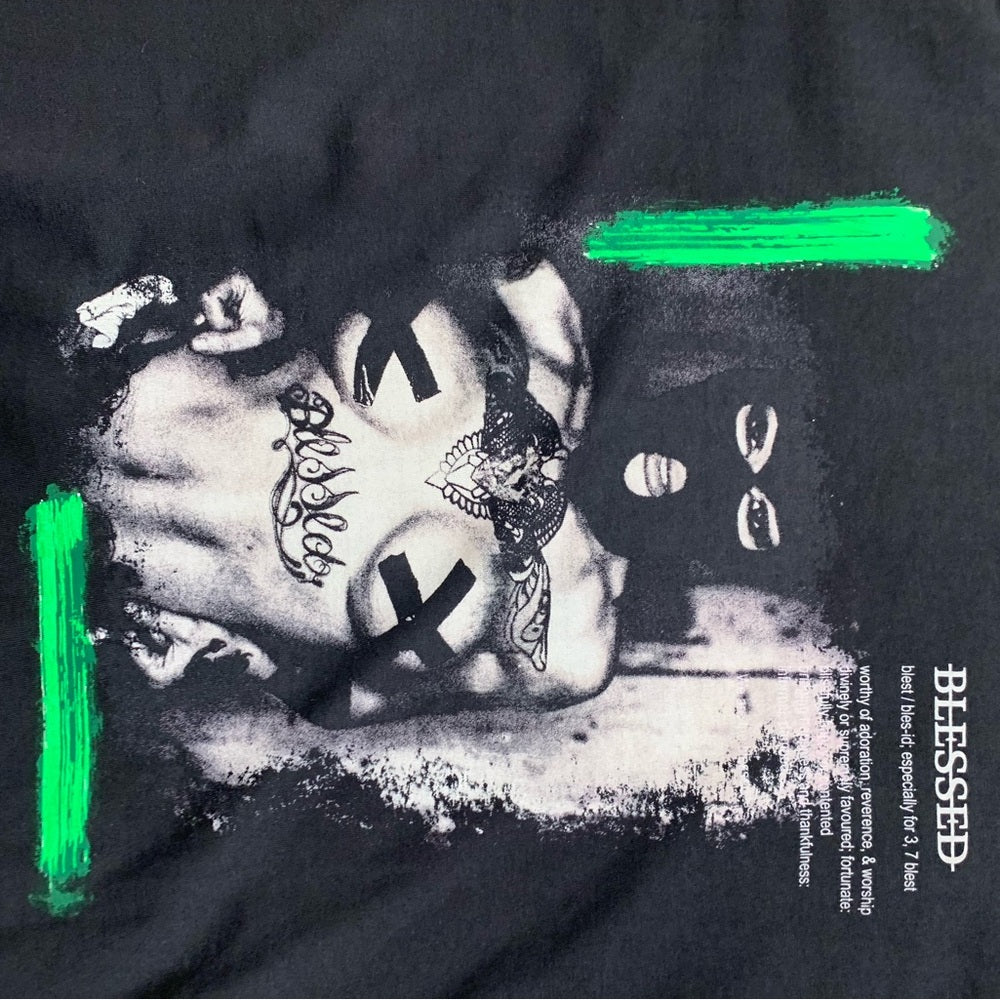 Blessed graphic tee Sz medium black