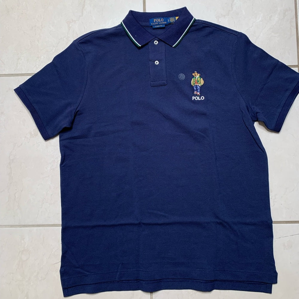 Classic Fit Polo Bear Mesh Polo Shirt