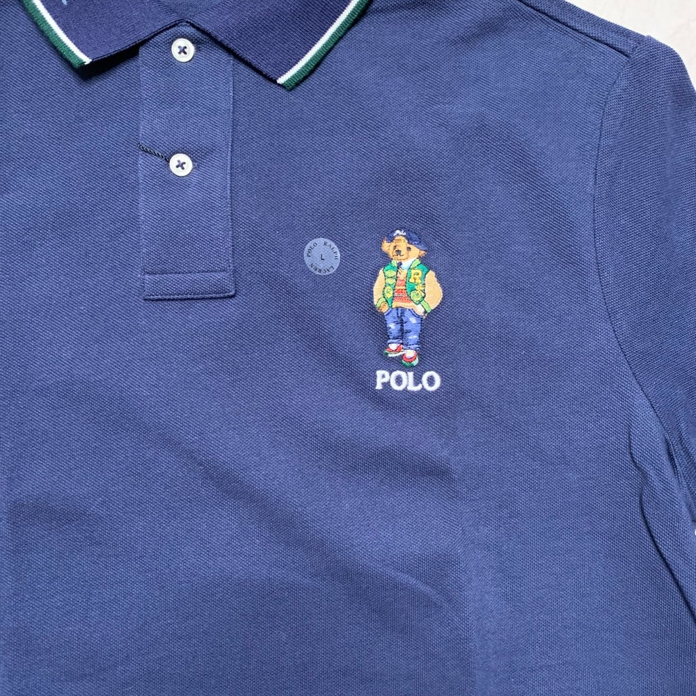 Classic Fit Polo Bear Mesh Polo Shirt