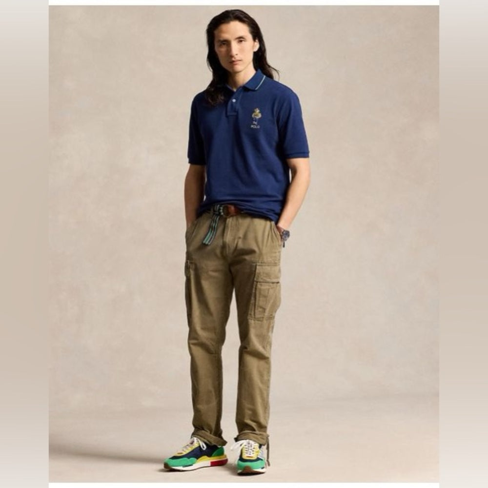 Classic Fit Polo Bear Mesh Polo Shirt