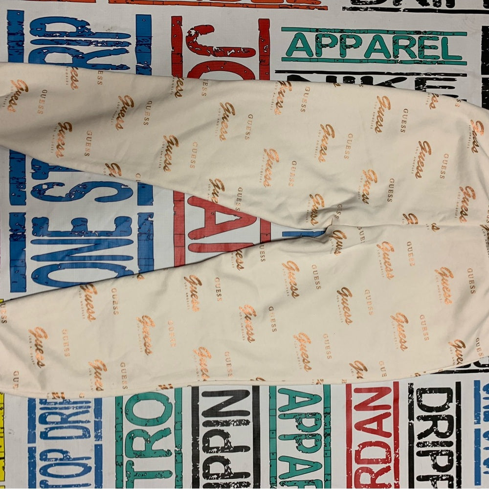 Guess Logo Print Joggers - Cream Sz large
