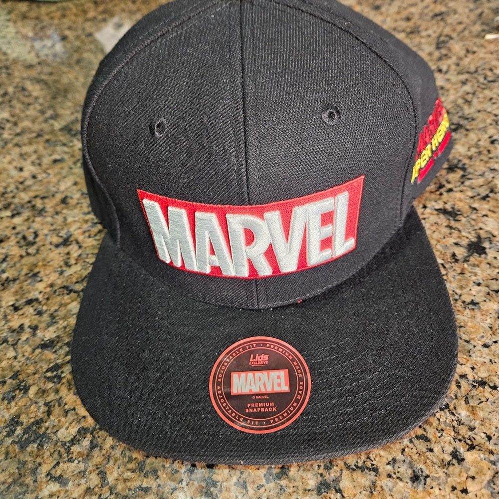 Marvel Black Snapback Hat