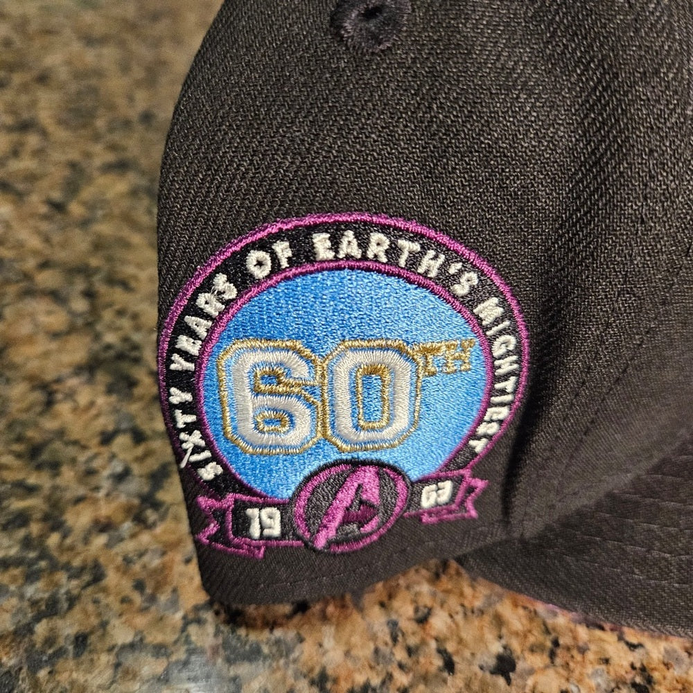 Marvel Black Panther sz 7 fitted cap- Black