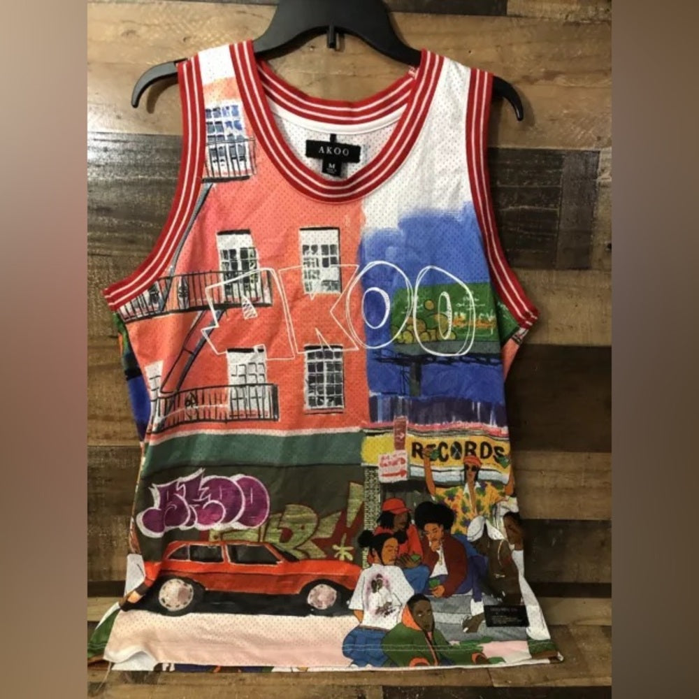 Akoo graphic jersey Sz large