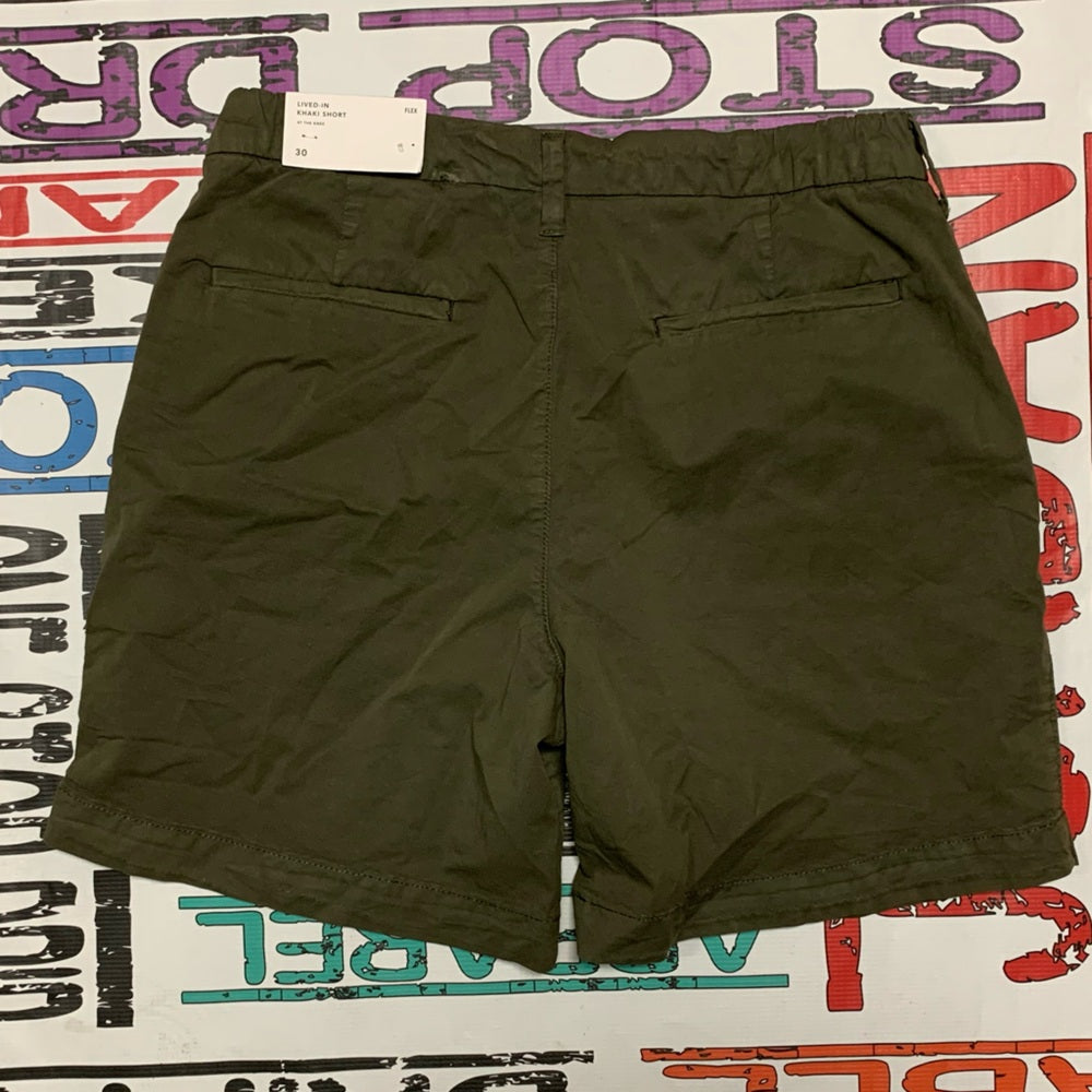 American Eagle Outfitters Olive Green Flat Front Shorts Sz 30