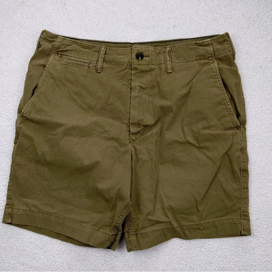 American Eagle Outfitters Olive Green Flat Front Shorts Sz 30