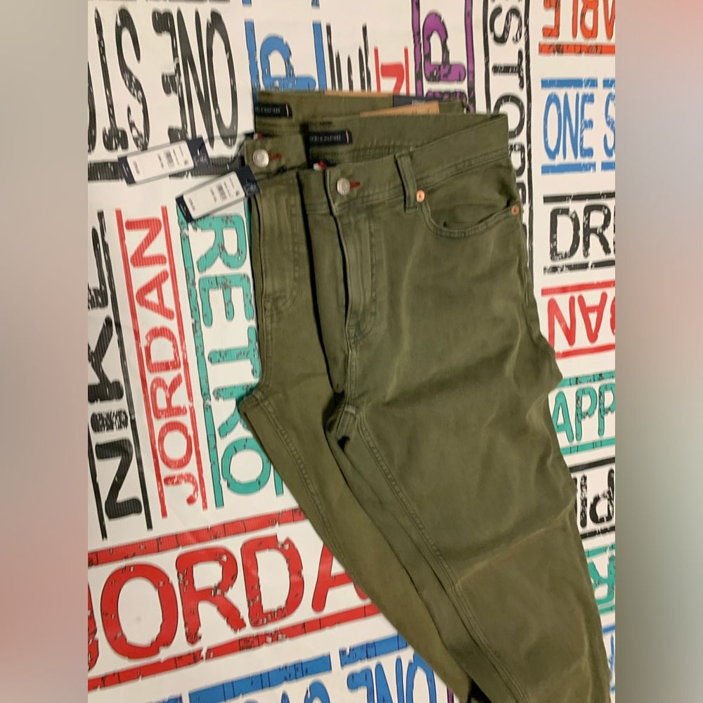 Tommy Hilfiger flex straight Olive Green Jeans Sz various