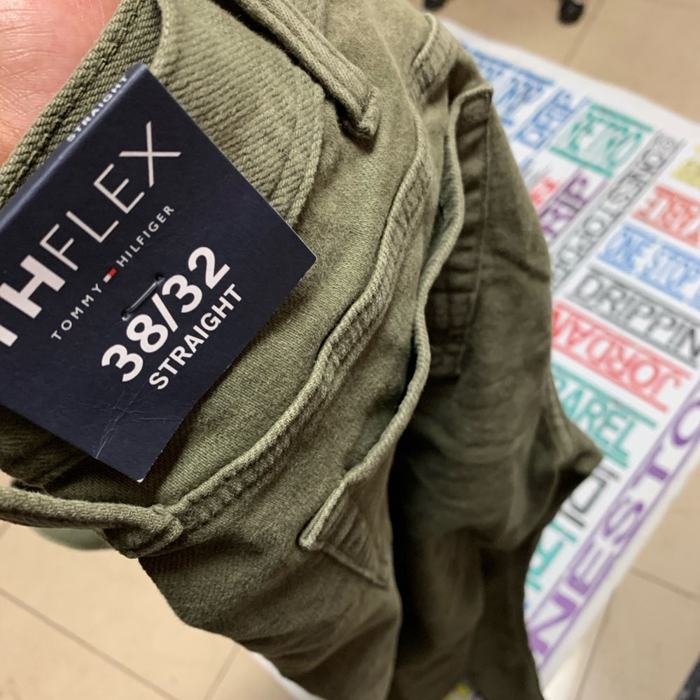 Tommy Hilfiger flex straight Olive Green Jeans Sz various