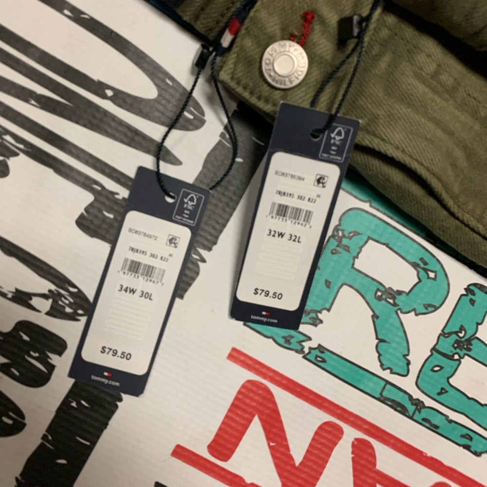 Tommy Hilfiger flex straight Olive Green Jeans Sz various