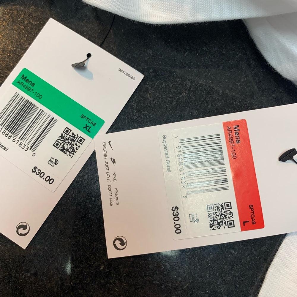 Nike Club Tee in White, Black, & University Red
Nike