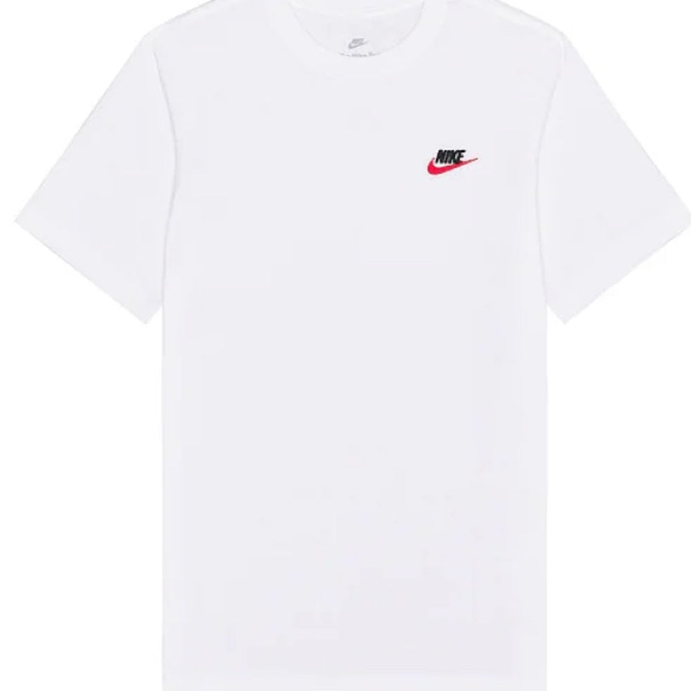 Nike Club Tee in White, Black, & University Red
Nike
