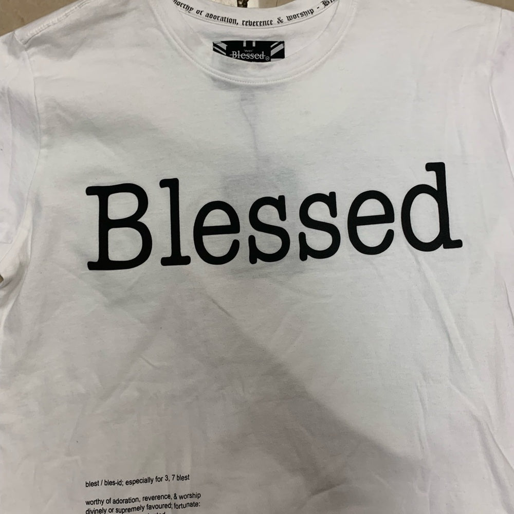 Blessed White T-Shirt Sz medium