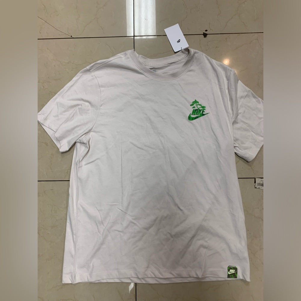 Nike White T-Shirt with Green Logo