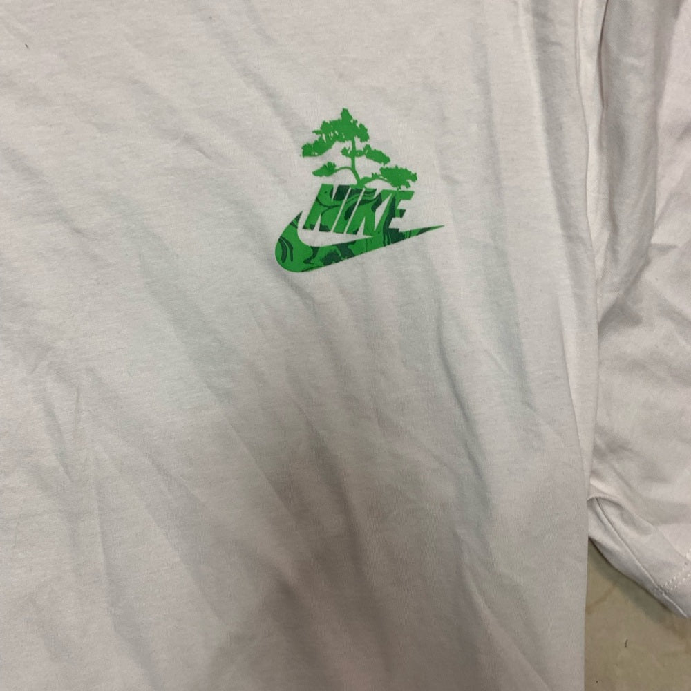 Nike White T-Shirt with Green Logo