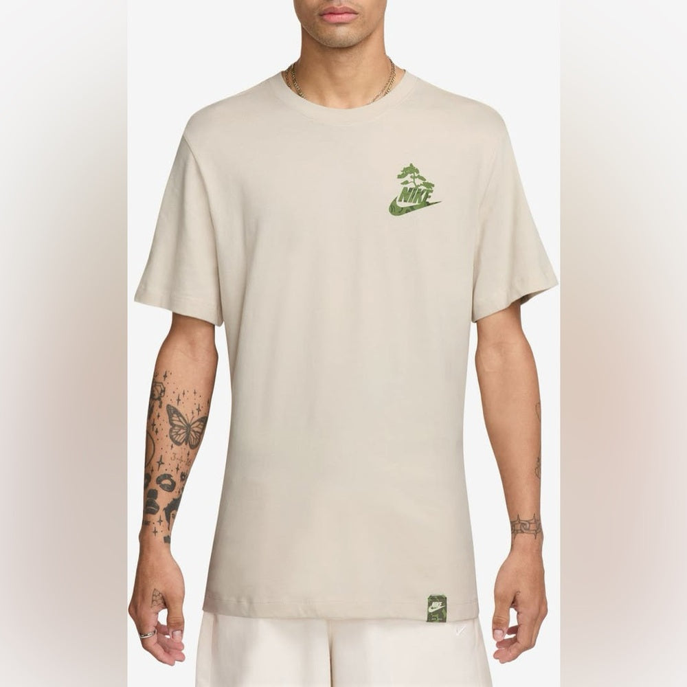 Nike White T-Shirt with Green Logo