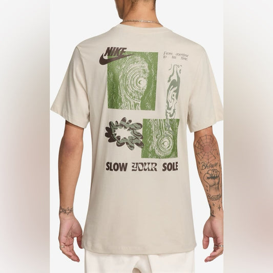 Nike White T-Shirt with Green Logo
