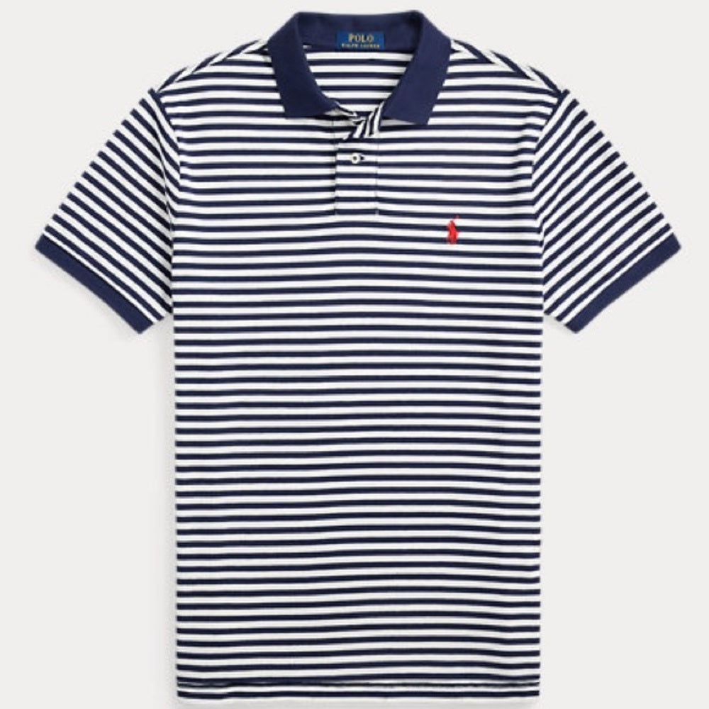 SZ VARIOUS Polo by Ralph Lauren Men's Striped Polo Shirt - Black and White