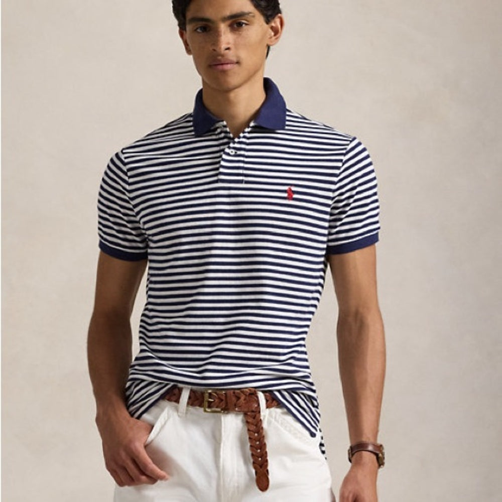 SZ VARIOUS Polo by Ralph Lauren Men's Striped Polo Shirt - Black and White