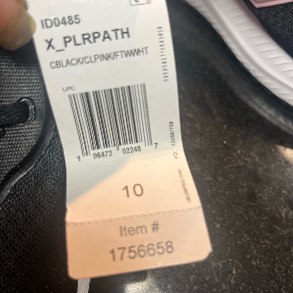 adidas Women's X_PLR Path Sneaker (Black/White/Black) Size 10